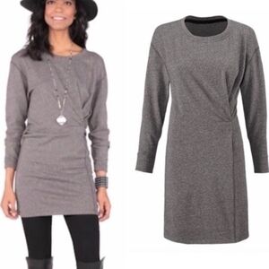 CAbi Heather Gray Long Sleeve Pull Over Day Dress Size Large
